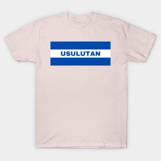 Usulutan City in El Salvador Flag Colors T-Shirt